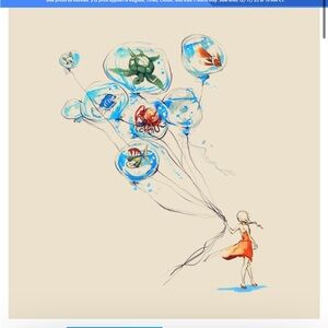 Threadless “Water Balloons” Cream-Colored Graphic Tee - Medium